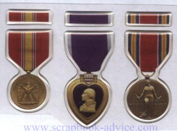 Scrapbook Military Medals