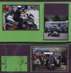 Police Motorcycle Scrapbook Layout