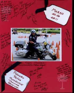 Palmetto Police Motorcycle Competition Scrapbook Layout