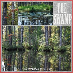 Digital Scrapbook Layout of Cypress Gardens near Charleston SC 