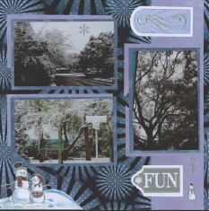 Winter Snow Scrapbook Layout