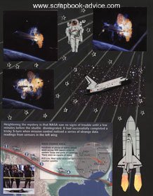 Memorial Col.umbia Shuttle Scrapbook Layout