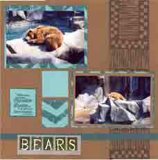 Zoo Africa Scrapbook Layout of Bears