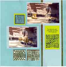 Zoo Africa Scrapbook Layout of Lions